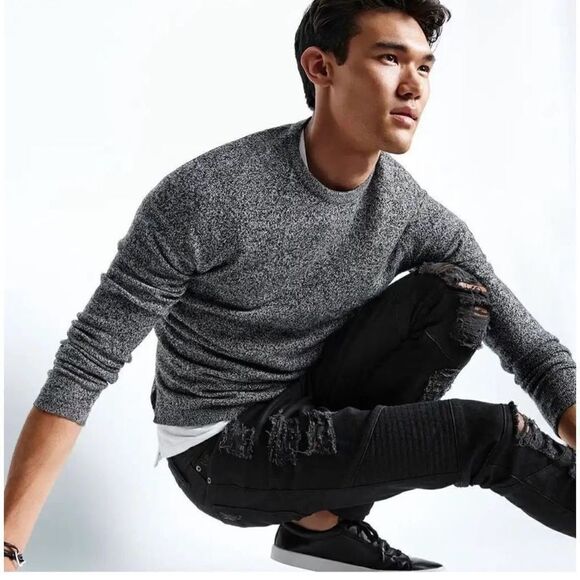 Stampd Other - Gap + Stampd + GQ Size 33x30 Mens Black Moto Distressed Black Denim Jeans Button